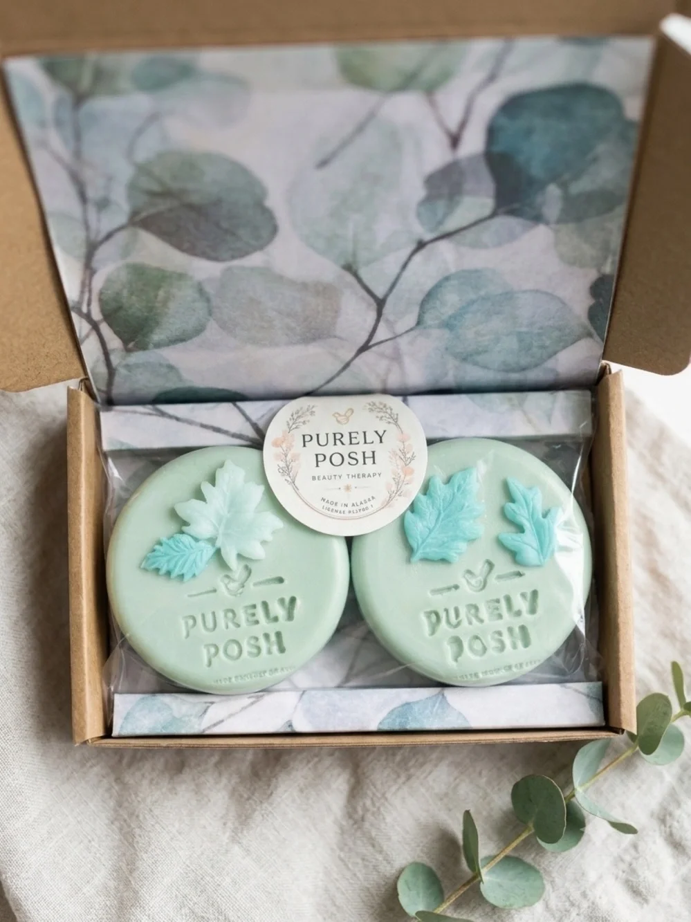 Premium Goat Milk Soap Duo Gift Box - Handcrafted Botanical Guest Soap Set